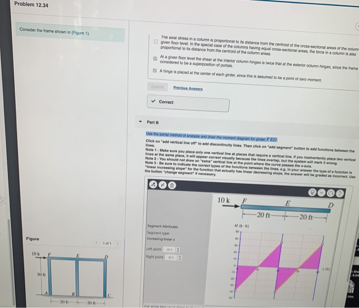 Solved Problem 12.34 Consider the frame shown in (Figure 1). | Chegg.com