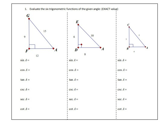 Evaluate The Six Trigonometric Functions Of The Angle ? 72+ Pages Answer [1.2mb] - Updated 