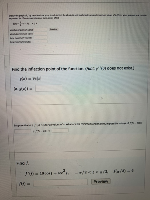 Solved Sketch the graph of /by hand and use your sketch to | Chegg.com