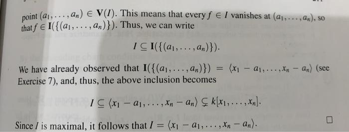 Solved 8 Show The Following A 1 Is Maximal In R X Chegg Com