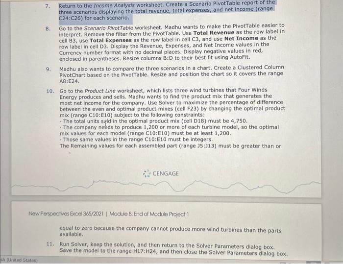 7. Return to the Income Analysis worksheet. Create a | Chegg.com