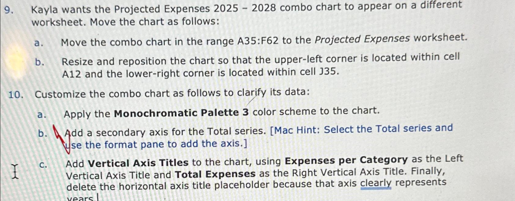 Solved Kayla wants the Projected Expenses 2025 2028