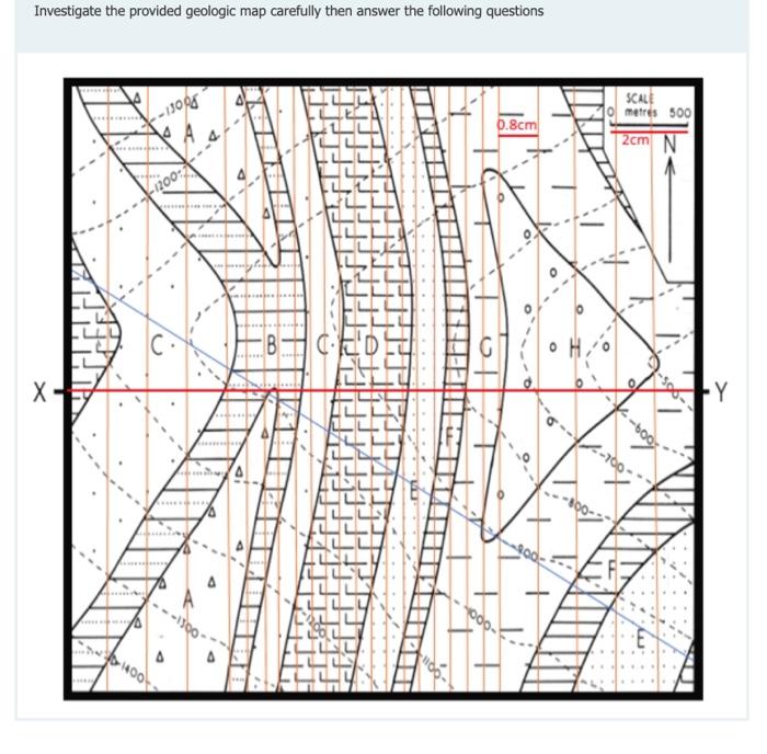Solved Geologic Map Construction In the provided legend two | Chegg.com