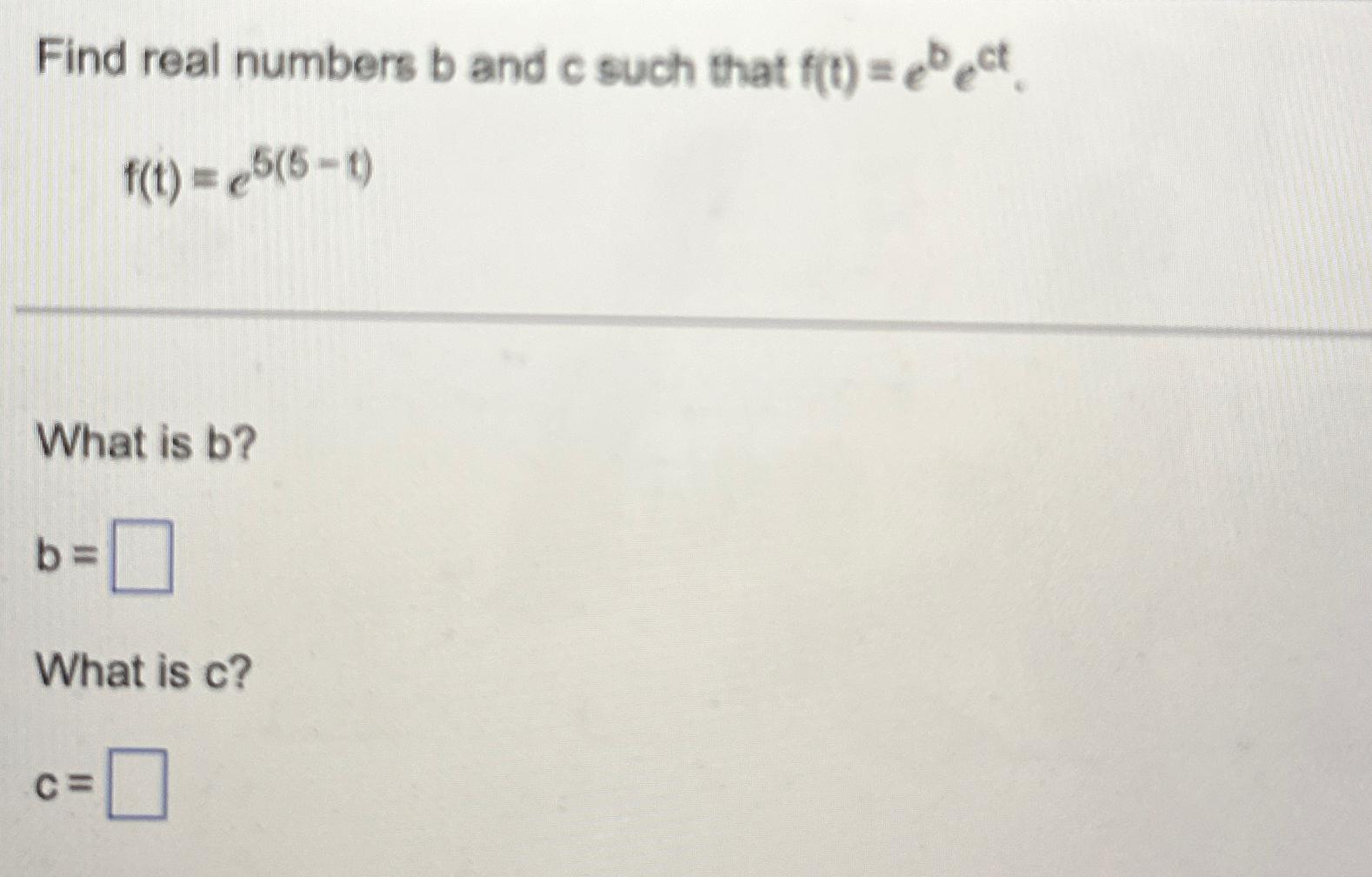 Solved Find Real Numbers B ﻿and C ﻿such That 1402