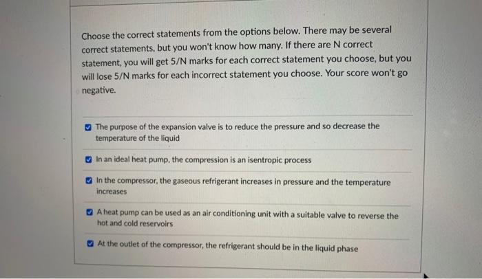 Solved Question 1 5 pts Choose the correct statements from | Chegg.com