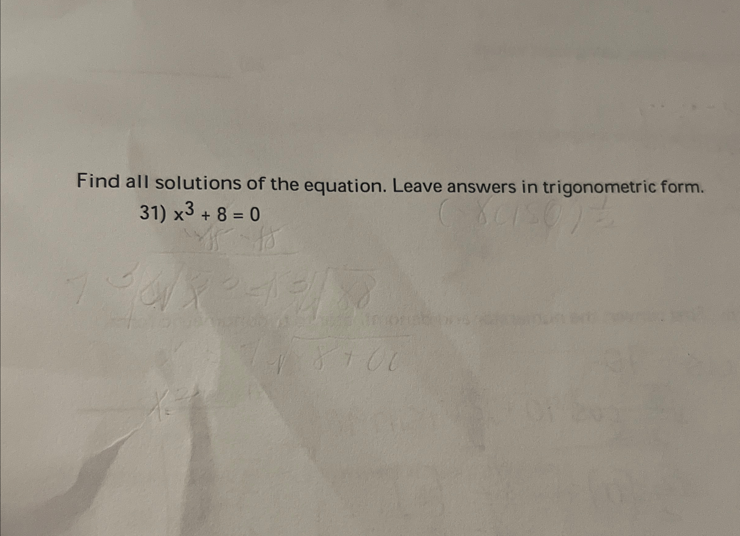 Solved Find all solutions of the equation. Leave answers in | Chegg.com