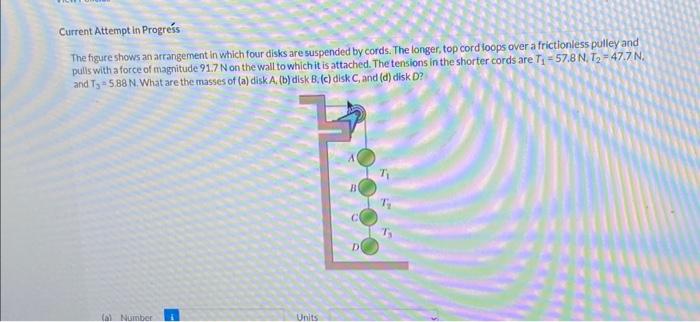 Solved The Figure Shows An Arrangement In Which Four Disks | Chegg.com