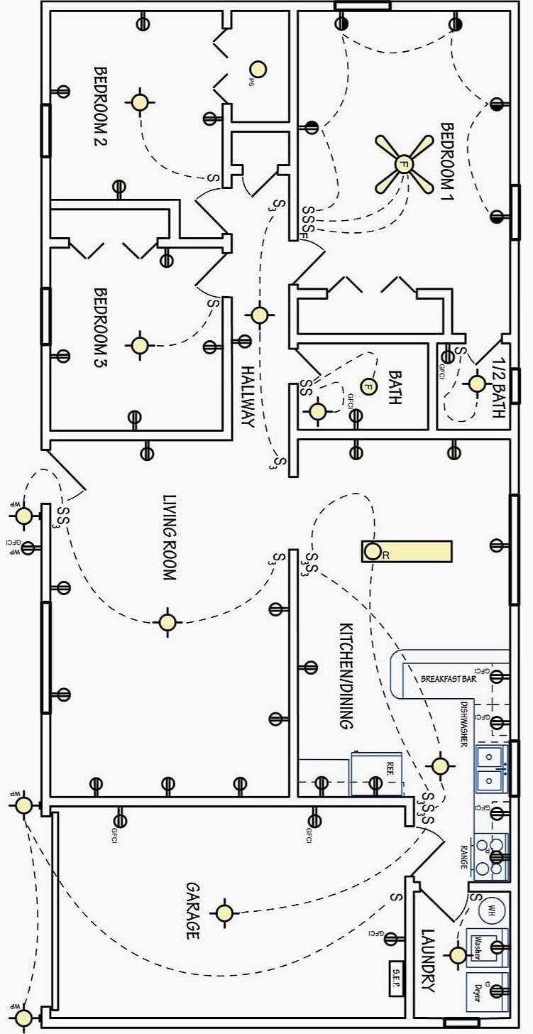 How can I run the homerun wiring in this house for | Chegg.com