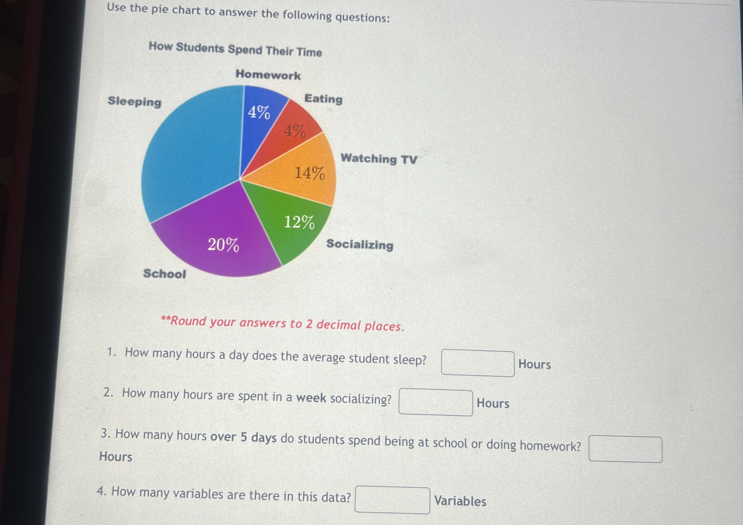 Solved Use the pie chart to answer the following | Chegg.com