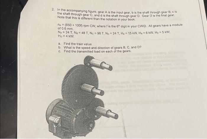 Solved BO 2. In The Accompanying Figure, Gear A Is The Input | Chegg.com