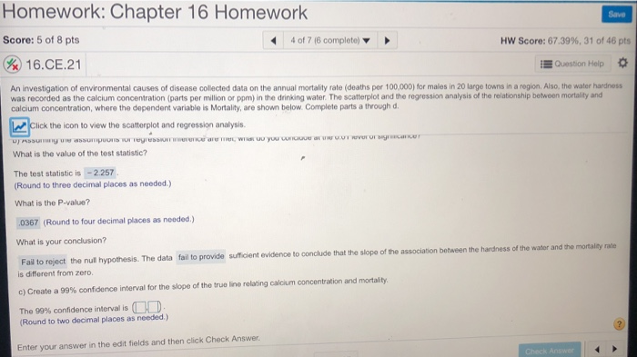 Solved Homework: Chapter 16 Homework Save Score: 5 of 8 pts | Chegg.com