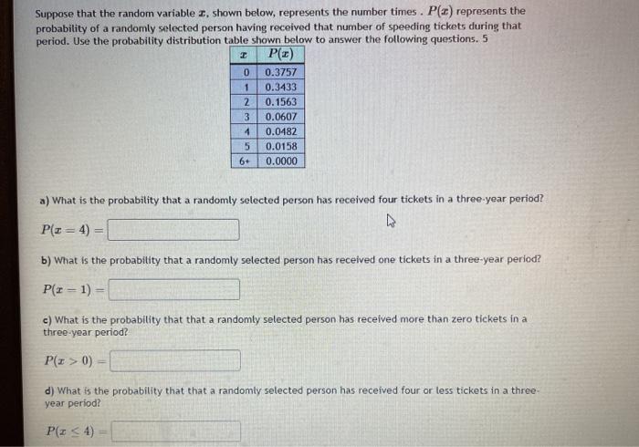 Solved Suppose that the random variable I. shown below, | Chegg.com