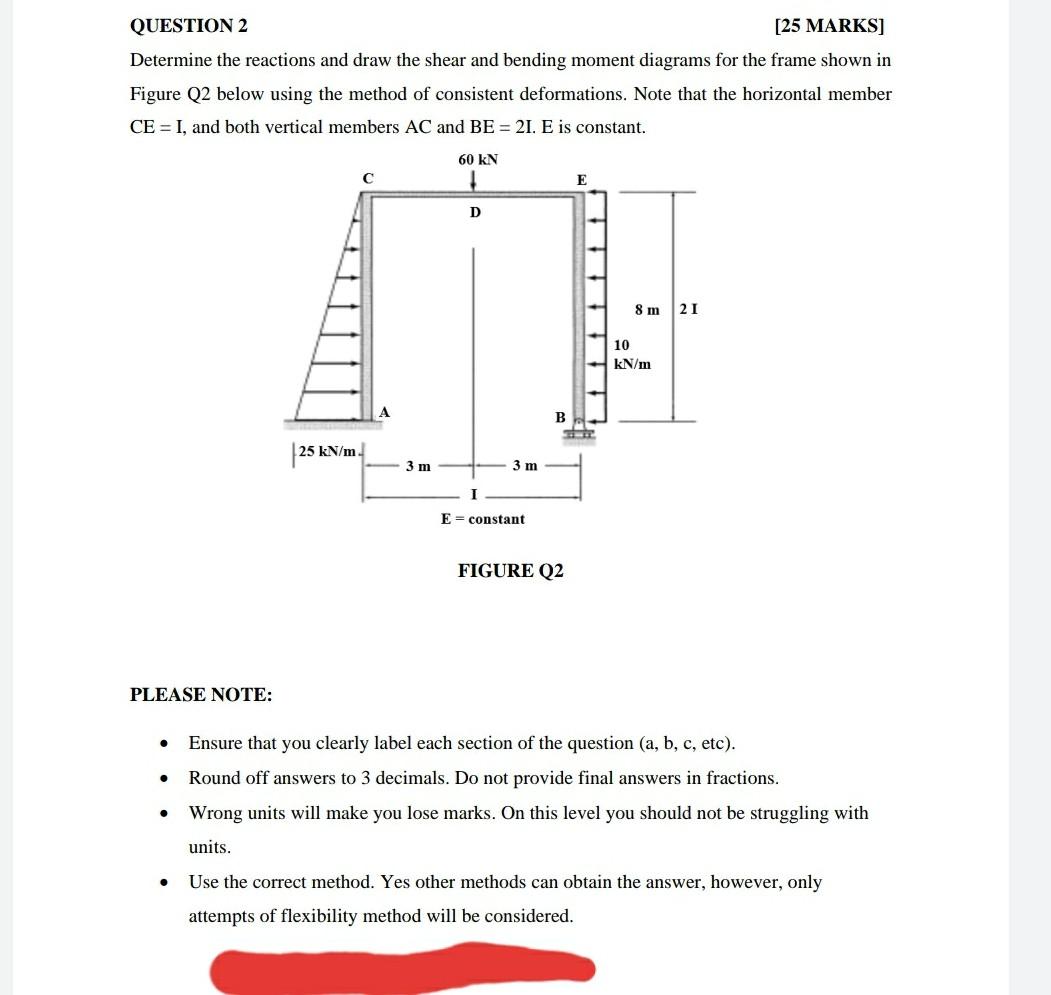 Solved QUESTION 2 [25 MARKS] Determine The Reactions And | Chegg.com