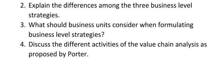 Solved 2. Explain the differences among the three business | Chegg.com