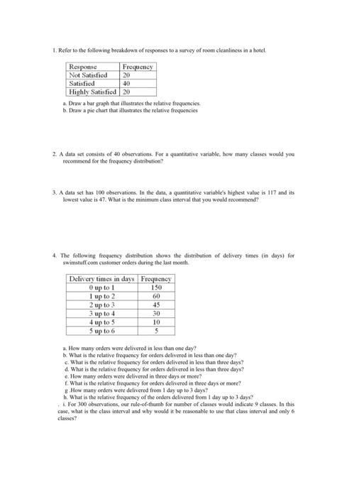 Solved 1. Refer to the following breakdown of responses to a | Chegg.com