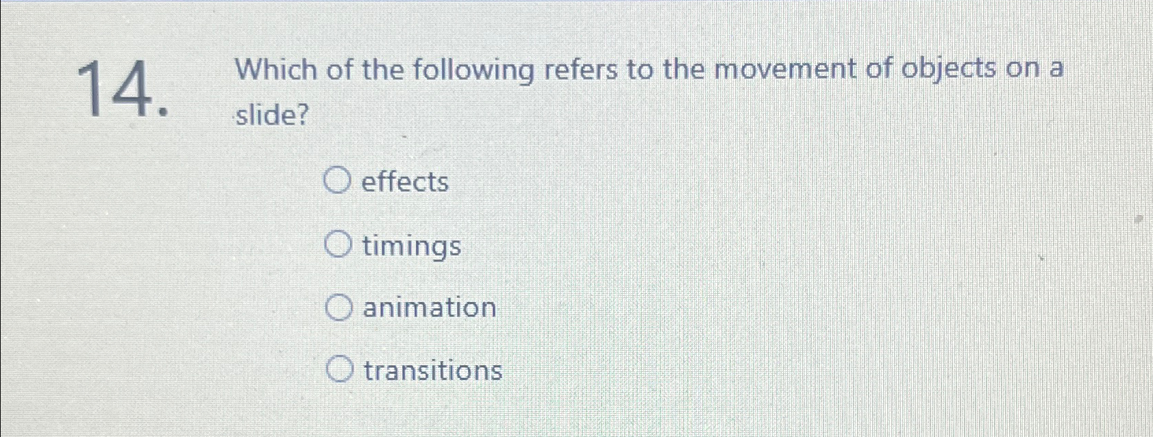 Solved Which of the following refers to the movement of | Chegg.com