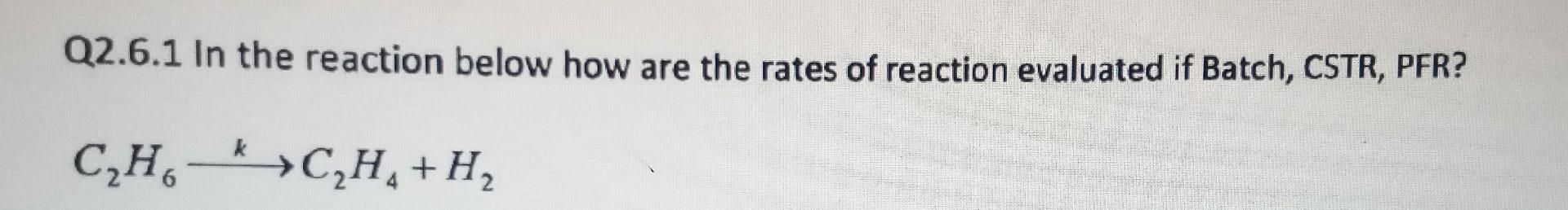 Solved Q2.6.1 In the reaction below how are the rates of | Chegg.com