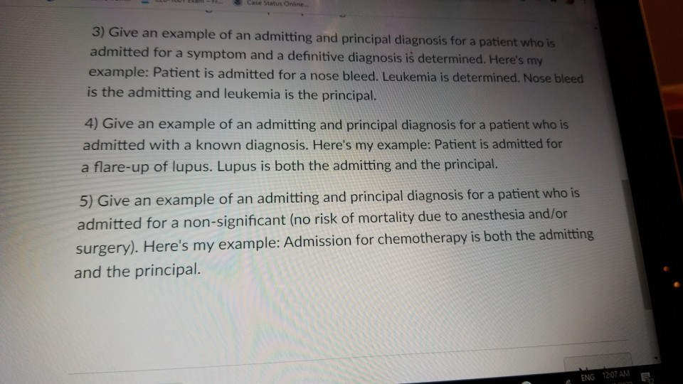 How Is The Principal Diagnosis Determined