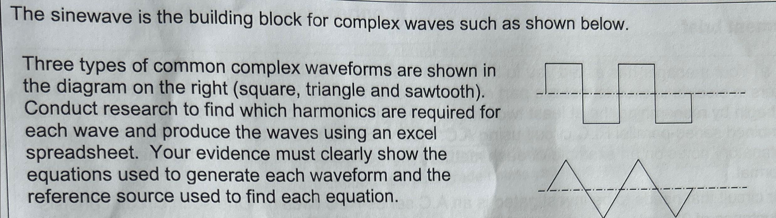 Solved The sinewave is the building block for complex waves | Chegg.com