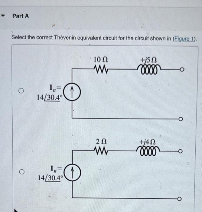 Solved Select the correct Thévenin equivalent circuit for | Chegg.com