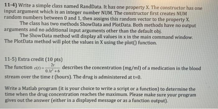 Solved 11-4) Write a simple class named RandData. It has one | Chegg.com