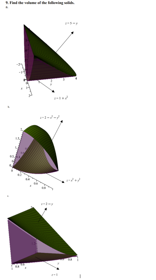 find the volume of each of the following rectangular solids