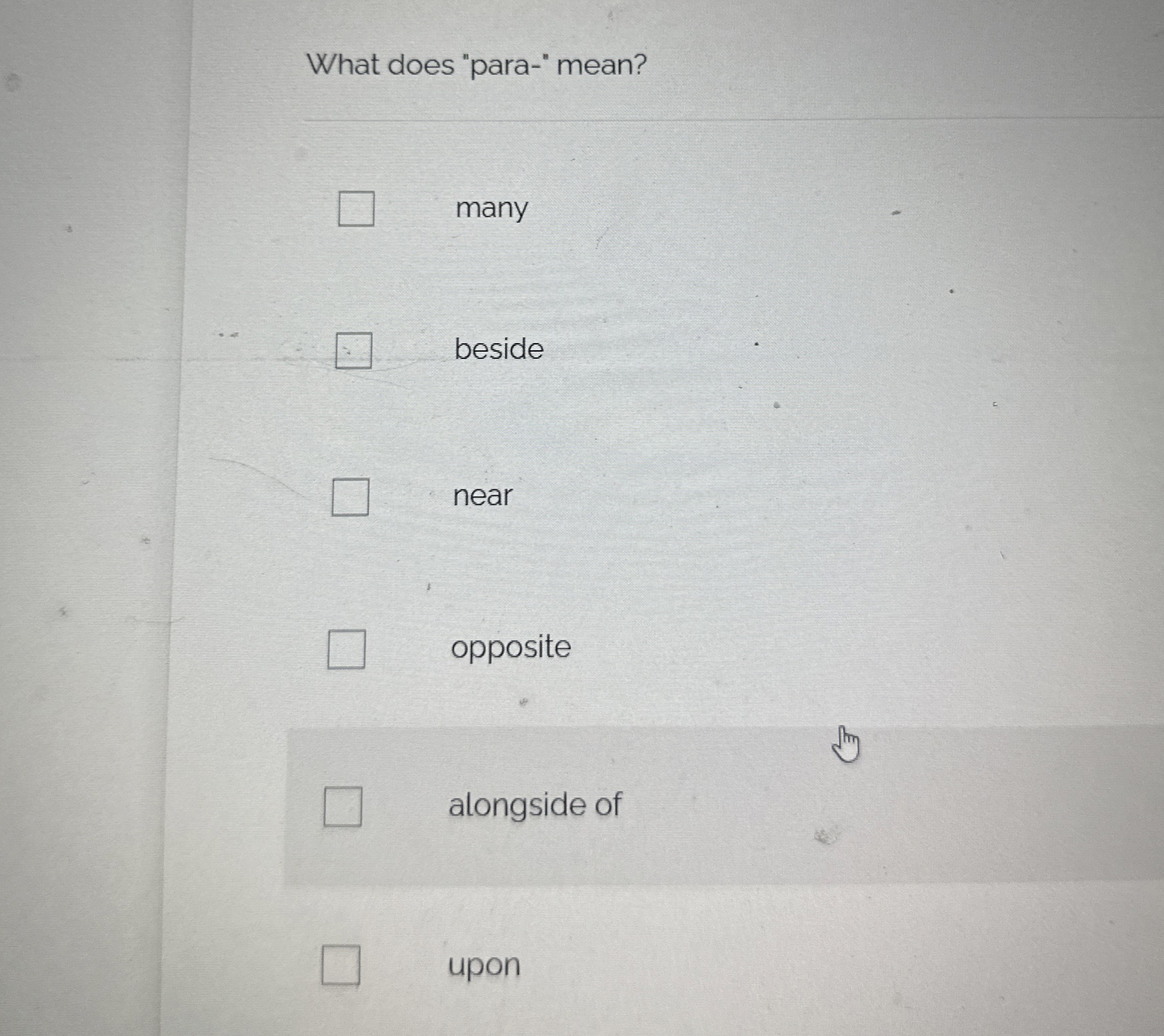 Solved What does "para"