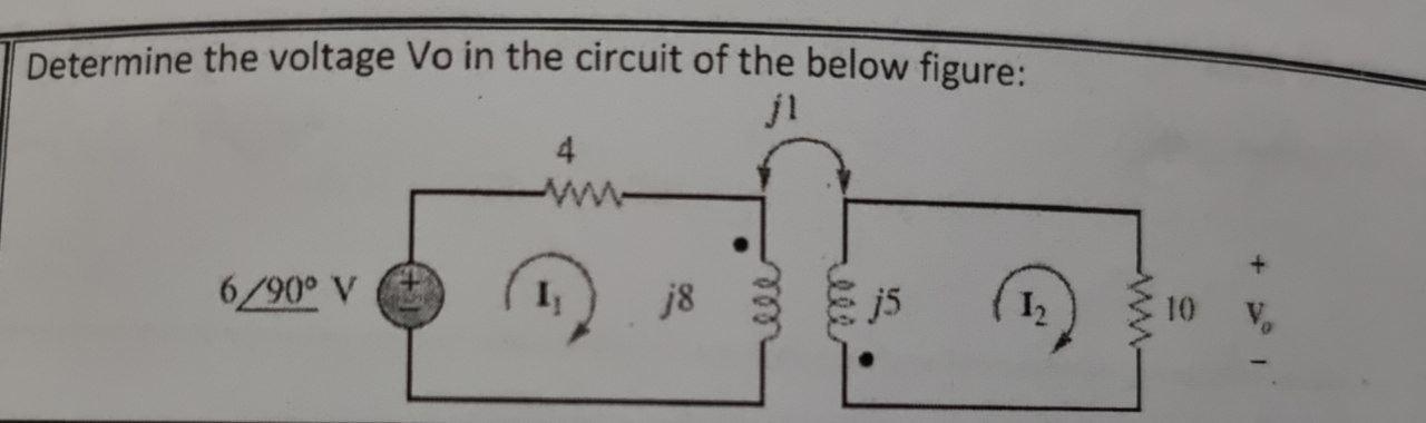 Solved Determine the voltage Vo in the circuit of the below | Chegg.com