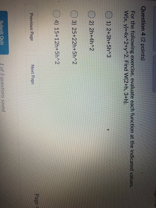 Solved Question 4 (2 points) For the following exercise, | Chegg.com