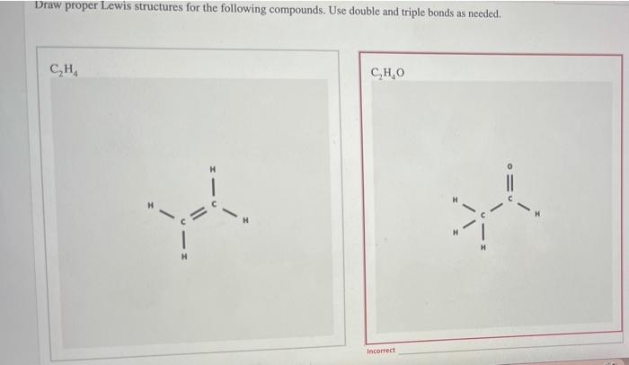 Solved Draw Proper Lewis Structures For The Following Chegg