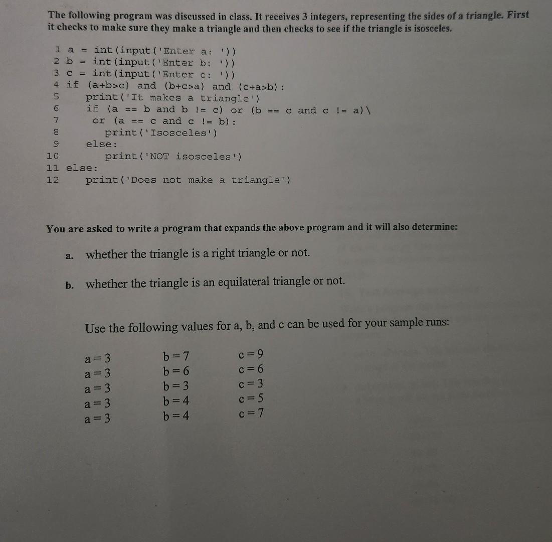Solved The following program was discussed in class. It | Chegg.com