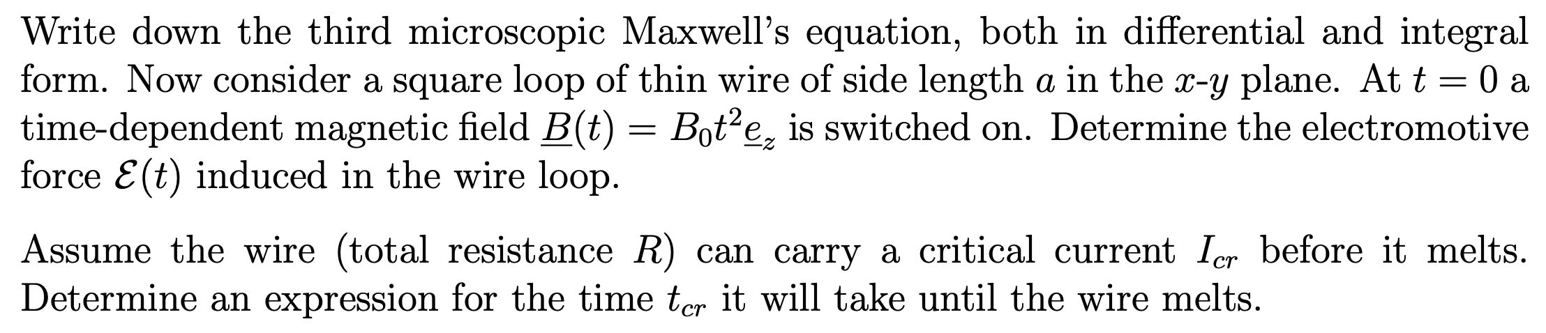 maxwell third equation in differential form