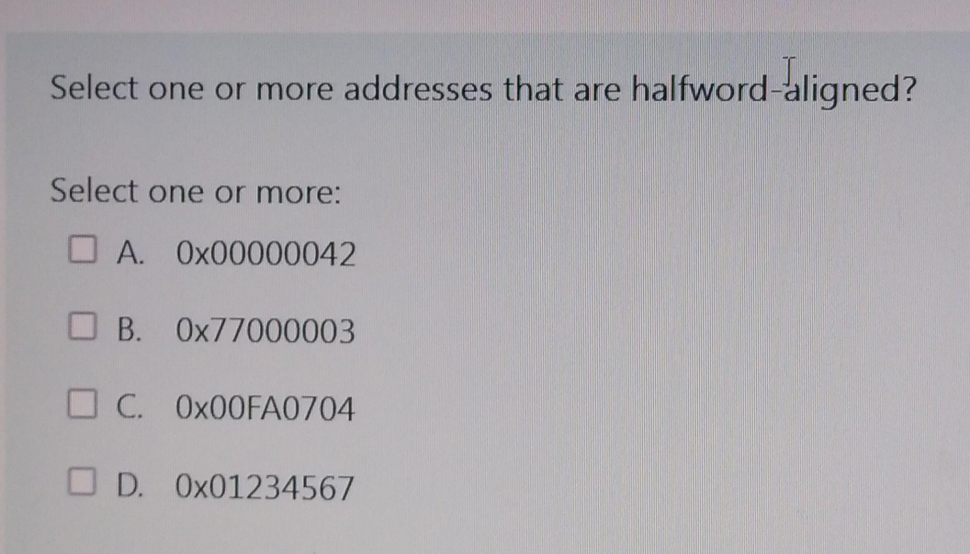 Solved Select one or more addresses that are | Chegg.com