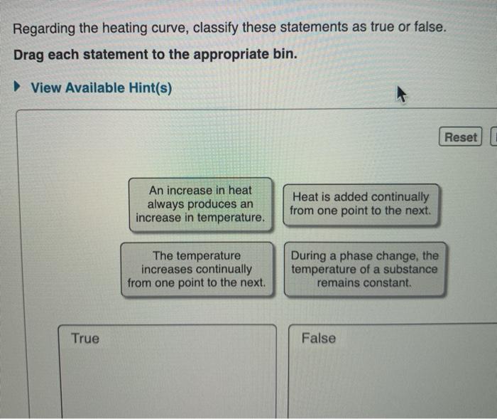 Solved Regarding The Heating Curve Classify These Chegg