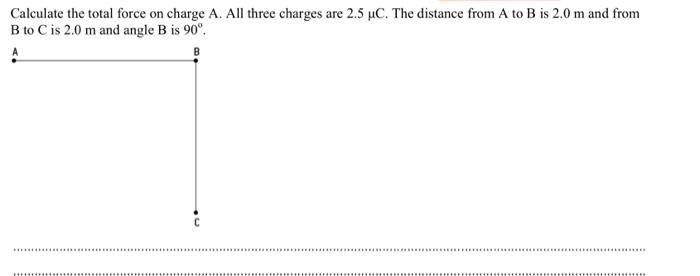 Solved Calculate the total force on charge A. All three | Chegg.com
