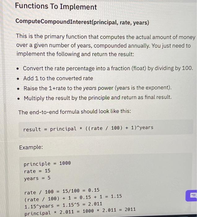 Solved Functions To Implement | Chegg.com