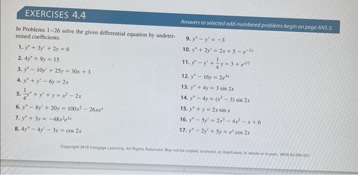 Solved In Problems 1-26 solve the given differential | Chegg.com