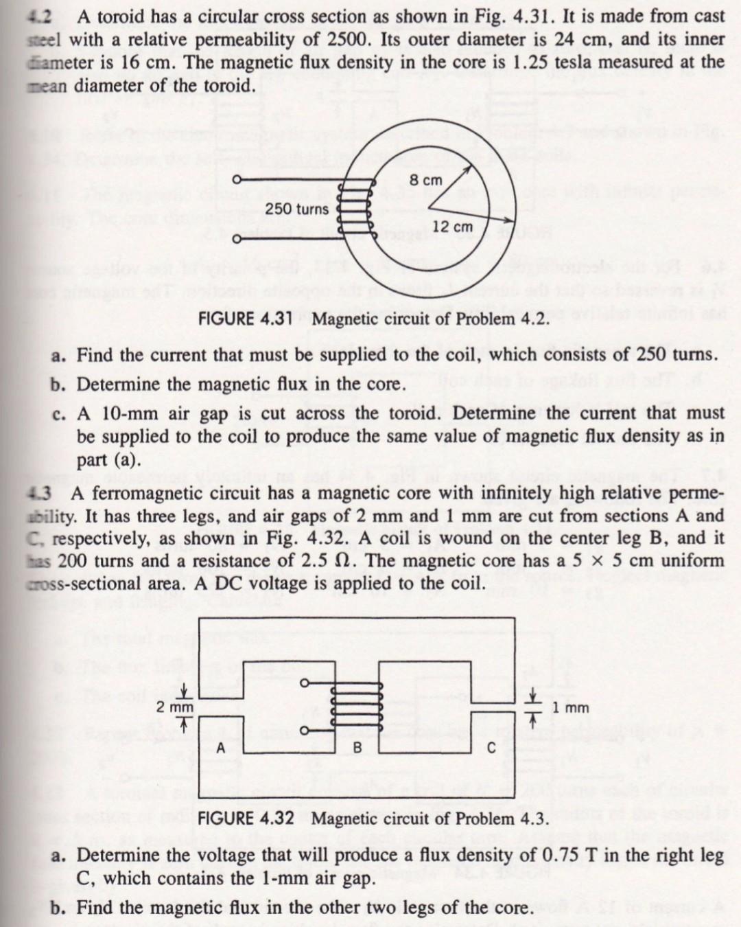 Solved 4.2 A toroid has a circular cross section as shown in | Chegg.com