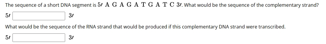 The sequence of a short DNA segment is . ﻿What would | Chegg.com