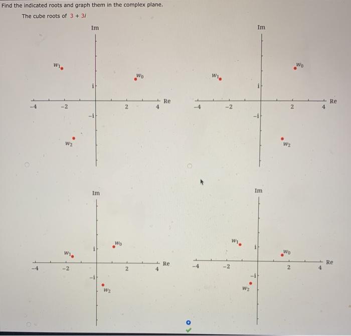 Solved Find the indicated roots and graph them in the | Chegg.com