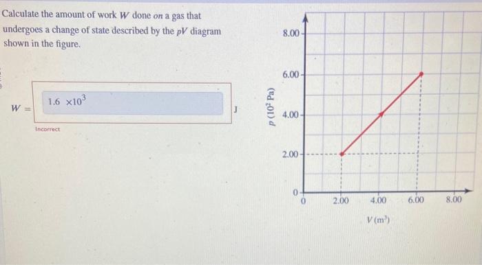 Solved Calculate the amount of work W done on a gas that | Chegg.com