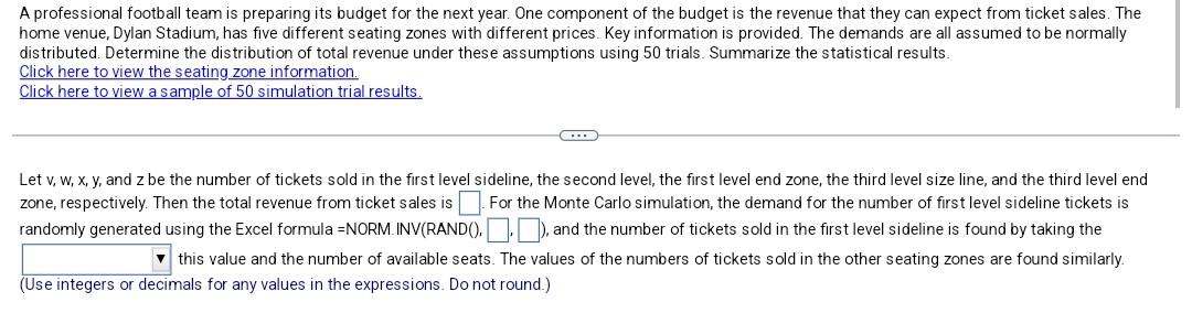 solved-a-professional-football-team-is-preparing-its-budget-chegg