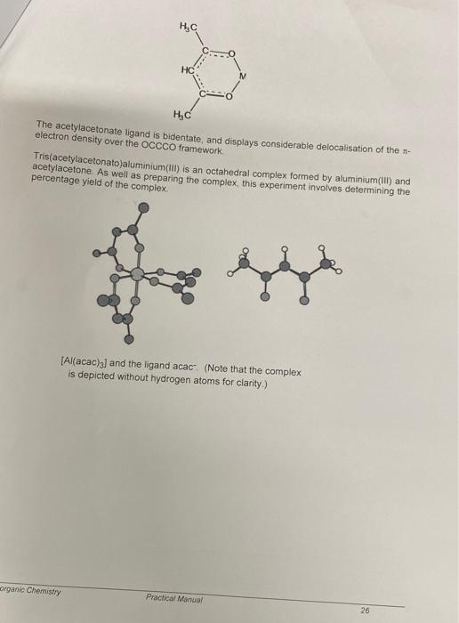 Solved Project 3 Metal Acetylacetonates Acetylacetone | Chegg.com