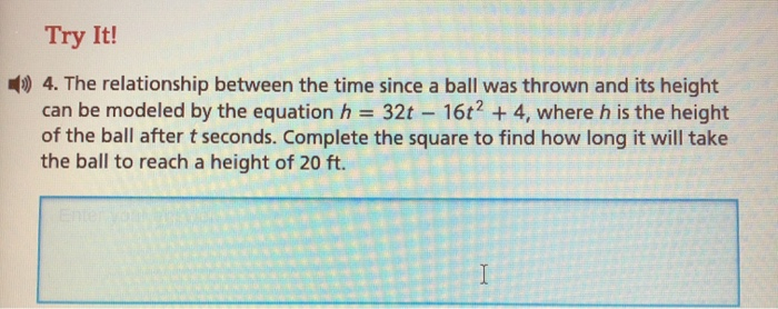 Solved Try It! ) 4. The relationship between the time since | Chegg.com