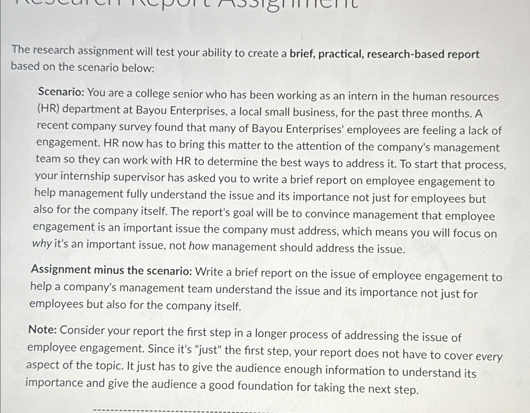 Solved The research assignment will test your ability to | Chegg.com