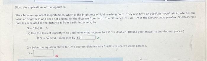 Solved Stars have an apparent magnitude m, which is the | Chegg.com