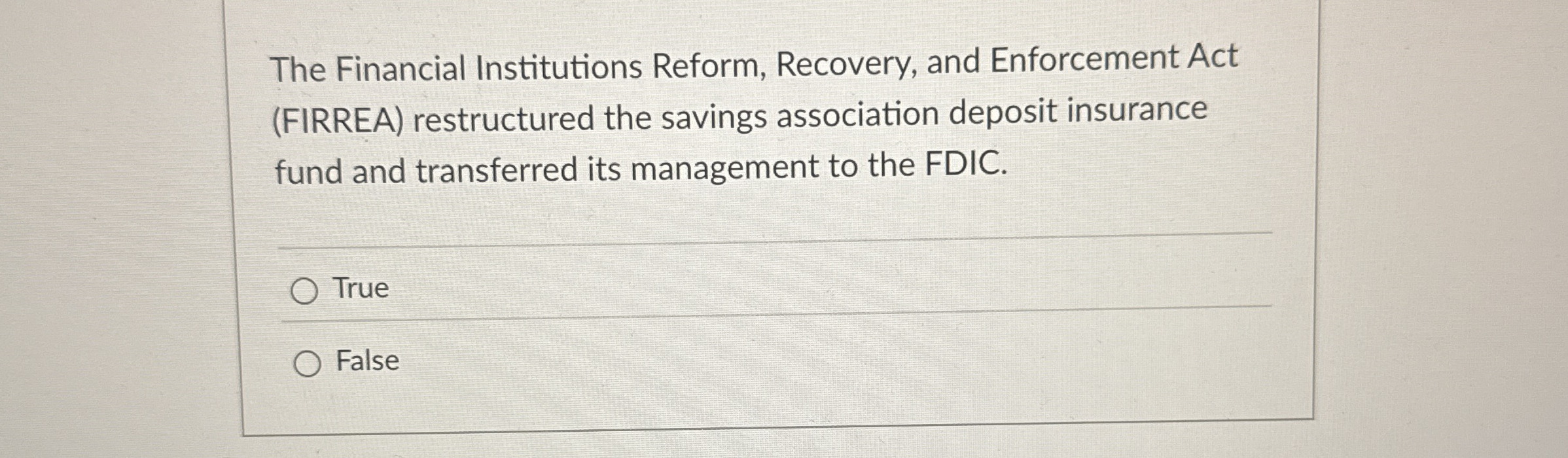 High Quality SOLUTION The Financial Institutions Reform, Recovery, and ...