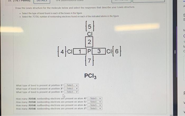 Solved Draw the Lewis structure for the molecule below and | Chegg.com