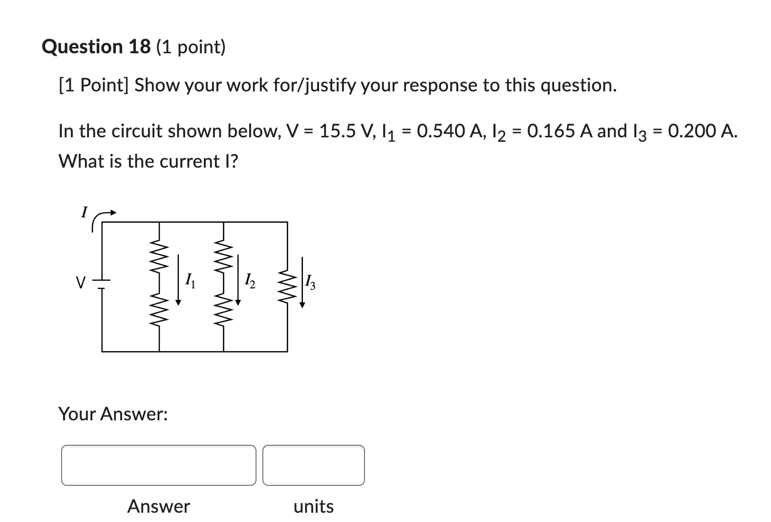 Solved Question 18 (1 ﻿point)[1 ﻿Point] ﻿Show your work | Chegg.com
