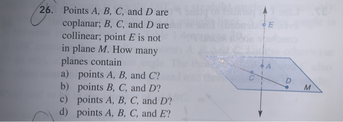 Solved A ФЕ 26. Points A, B, C, And D Are Coplanar; B, C, | Chegg.com